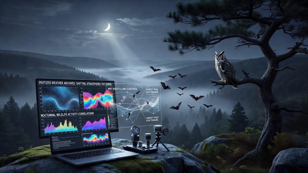 Digitized Archives Bridge Atmospheric Shifts and Nocturnal Wildlife in Misty Valleys