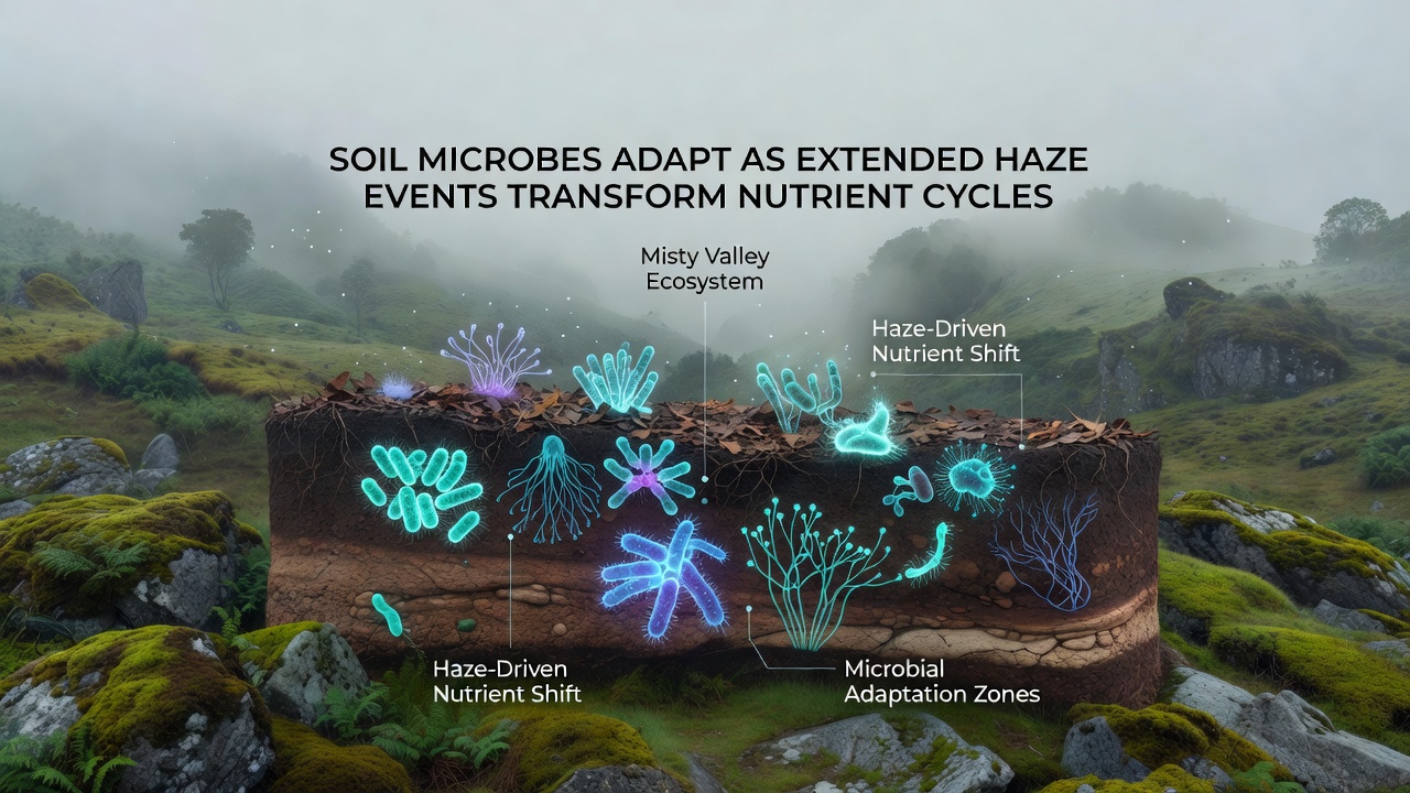 Soil Microbes Adapt as Extended Haze Events Transform Nutrient Cycles in Misty Valleys